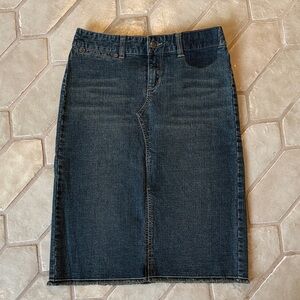 Dark Denim Pencil Skirt